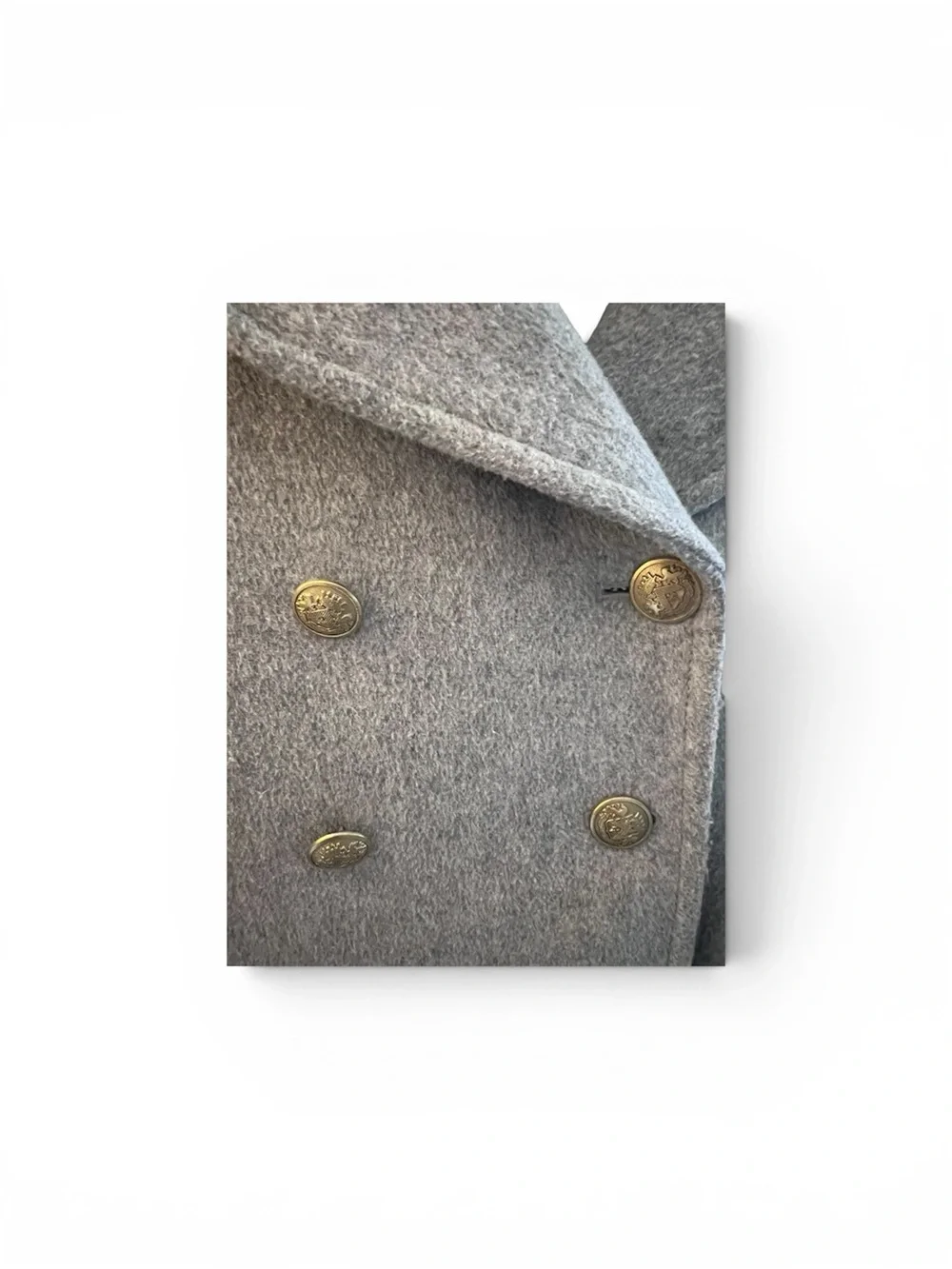 Women’s Grey Double-Breasted J. Crew Factory Wool Peacoat - Picture 2 of 4